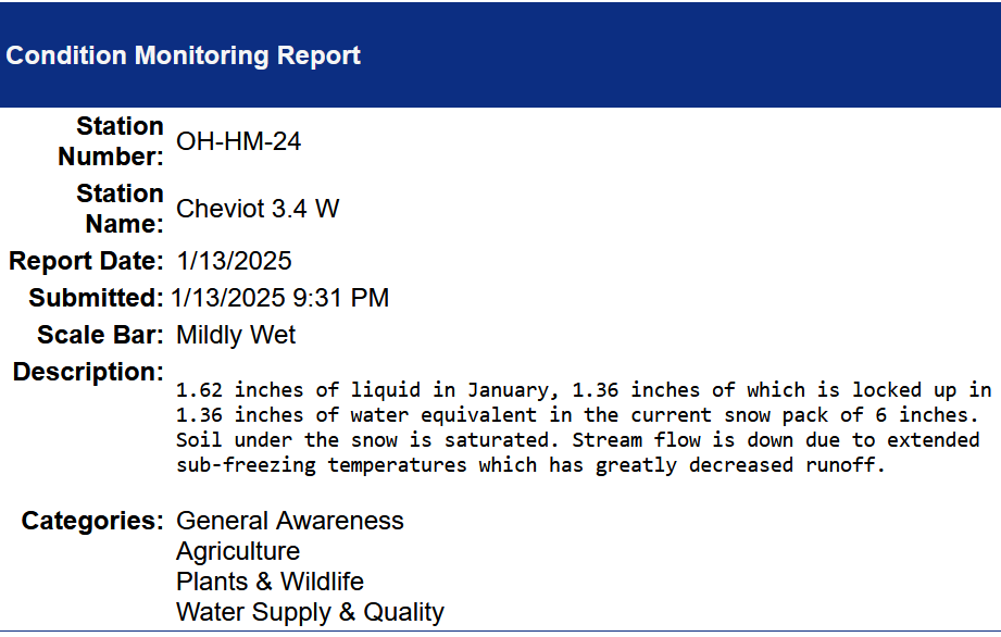 jan 13 condition monitoring report